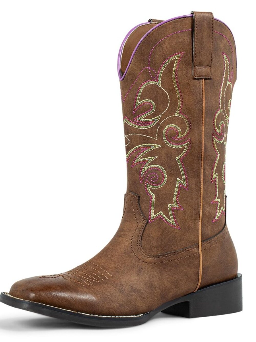 Women's Western Cowboy Boots Square Toe Wide Calf Cowgirl Boots Rodeo